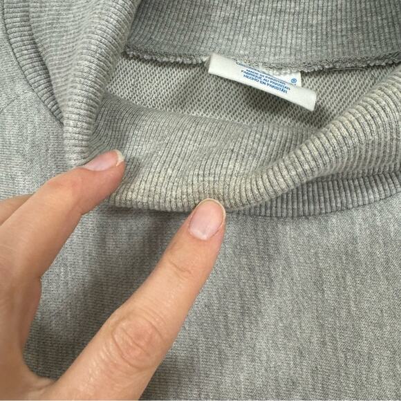 Champion Reverse Weave Grey Turtleneck Sweater Womens 2X Pullover Casual Boxy - Picture 3 of 11